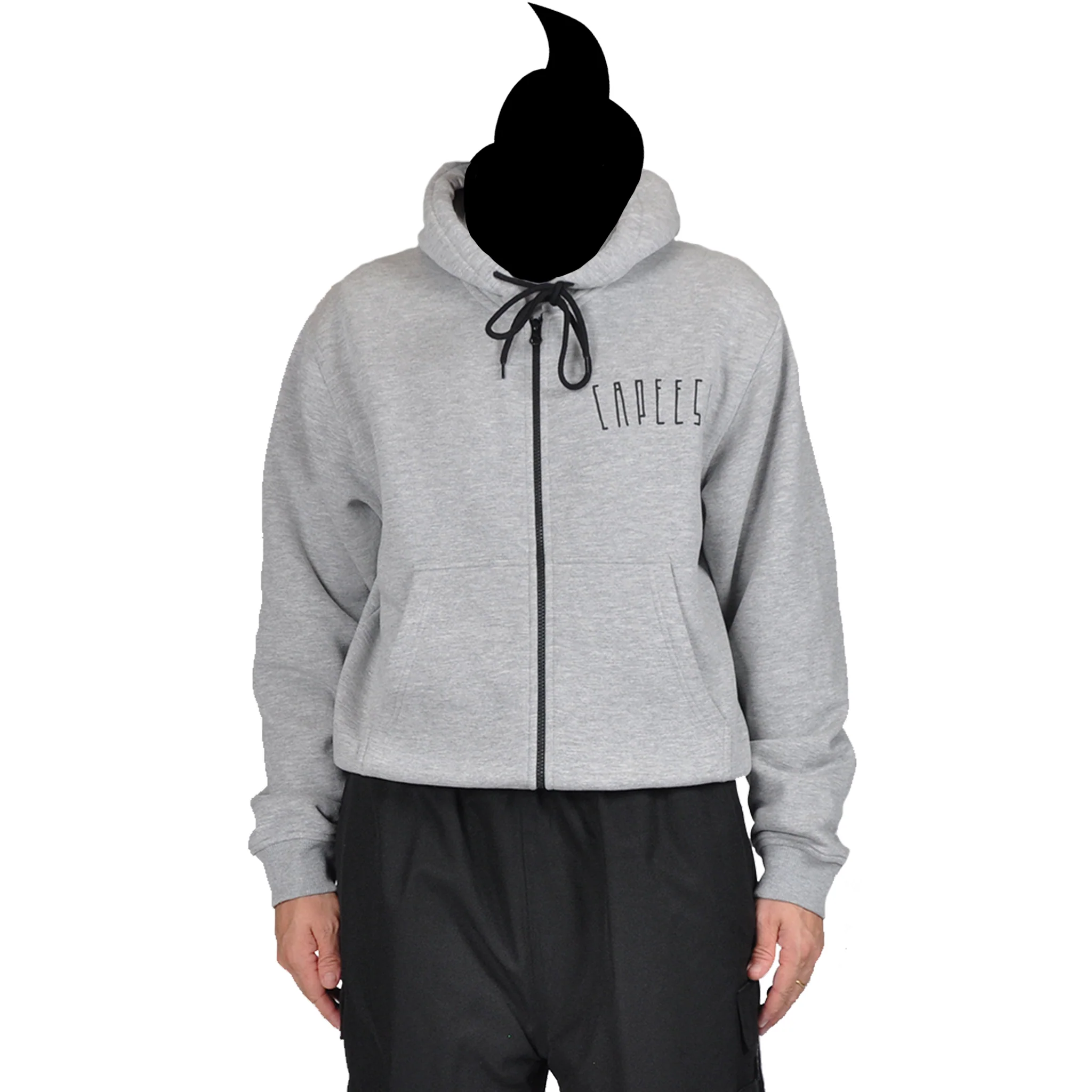 zip hoodiy - heather grey - Image 4