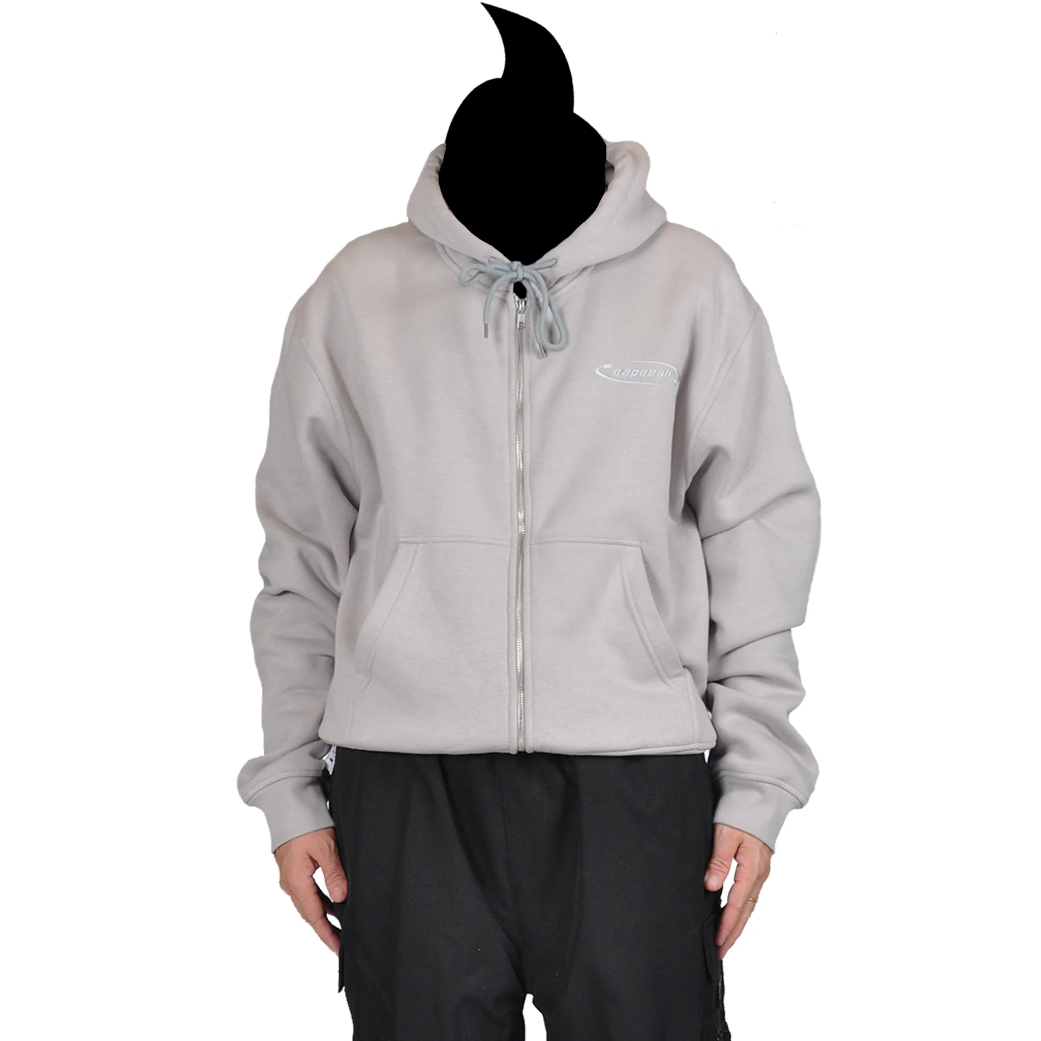 zip hoodiy - khaki - Image 4